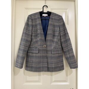 calvin klein women wool blend blazer size 4